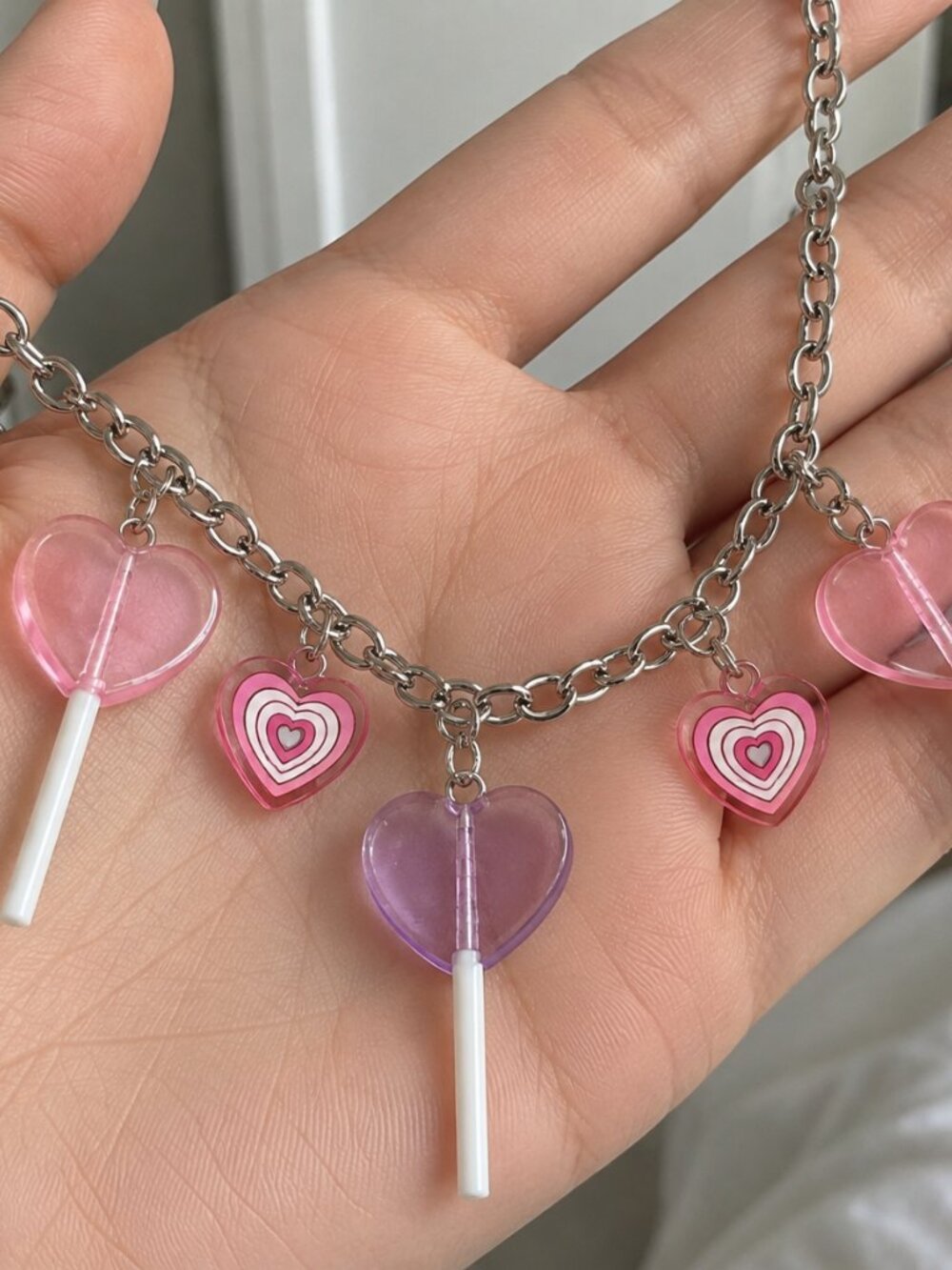 Lollipop Charm Necklace (Jewelry Bag Included)